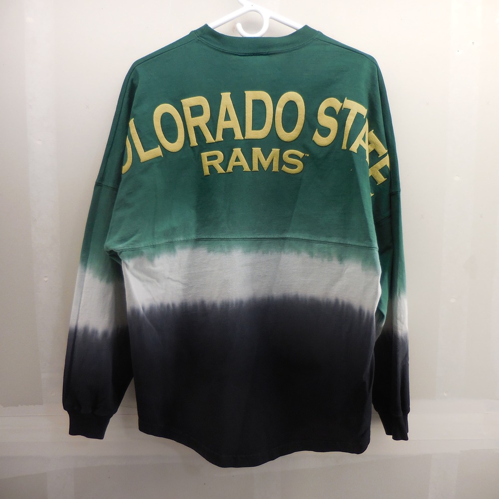 Spirit Jersey Colorado State Rams Ombre Long Sleeve Shirt Green White Black S